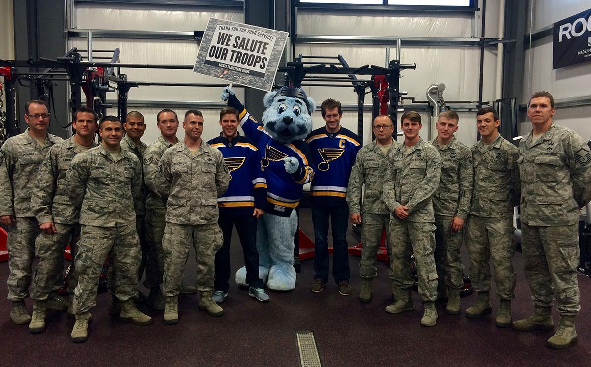 StLouisBlues's tweet photo. #OurBlues #OurTroops http://t.co/BjyfV7wuCk