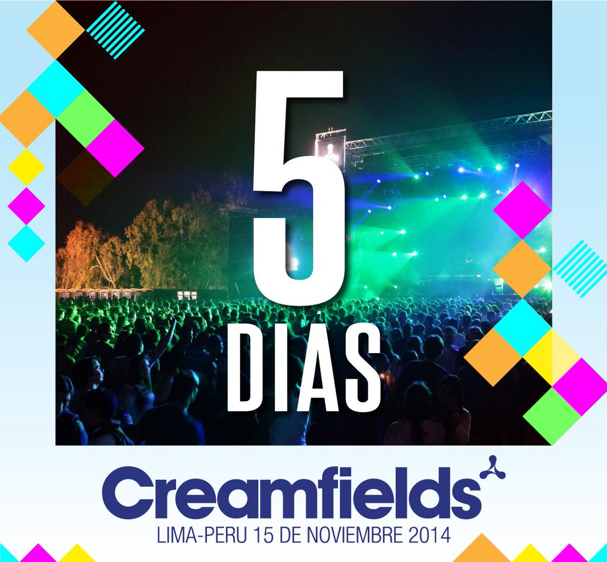 CreamfieldsPe's tweet photo. A TAN SOLO 5 DIAS ! #CreamfieldsPeru2014 ! http://t.co/TD1JGbYQoI