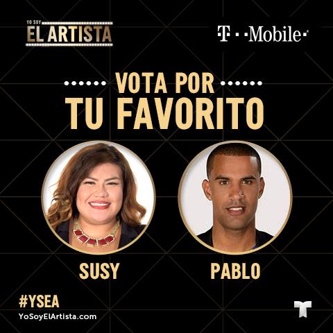 ElArtistaTV's tweet photo. Salva a tu concursante favorito entrando a http://t.co/AJeTTrYhFm #YSEA #YSEAPablo #YSEASusy http://t.co/ty0clZMP47
