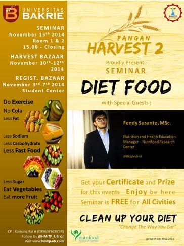 blognutrisi's tweet photo. Halo! Salah satu mimin @BlogNutrisi akan mengisi seminar Diet Food dgn @ITPbakrie :) Semoga manfaat! cc @tiaraiindra http://t.co/hEgEqt4xCL