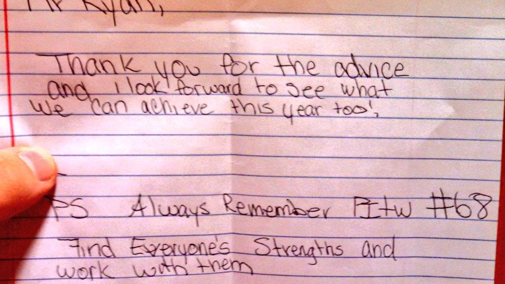 rpratt_cycle's tweet photo. I wrote notes for my students. One gave ME this. Real proof I #makebetterhappen! #PITWs @CY_JohnAdams @CityYearCLE http://t.co/AWrtg1GETP