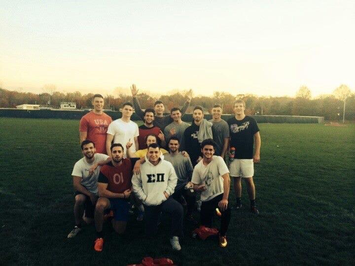 SigmaPiMU's tweet image. We're Monmouth's 2014 intramural Soccer champions with a 1-0 victory over TKE! #SigmaPi #DeltaBeta  #Champions