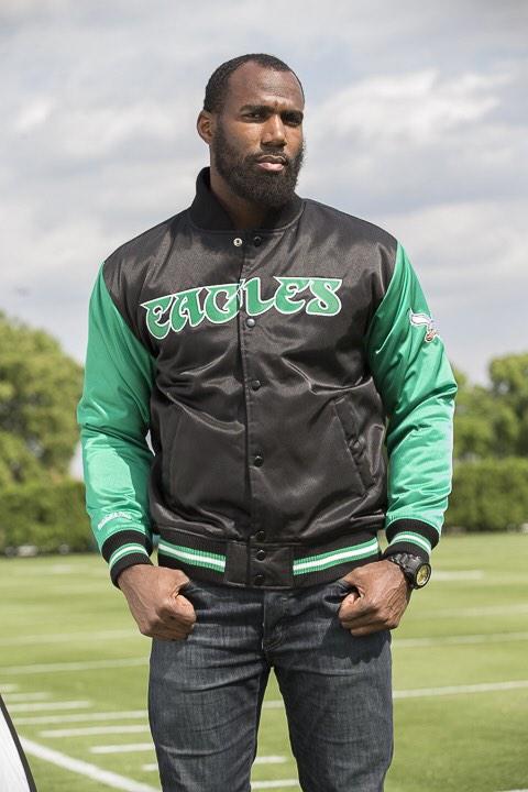 mitchell_ness's tweet photo. Color Blocked Satin presented by @MalcolmJenkins ... @Eagles @nfl #secondary #BlitzInc #mnsatinjacket http://t.co/SqMZRO4luv