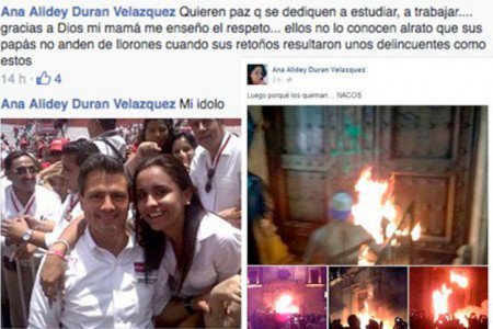 FUERZA_MORENA's tweet photo. “Luego porque los queman…. NACOS” dice hija de líder sindical del PRI http://t.co/NGERazK8DC
#Articulo39RenunciaEPN http://t.co/lq4s4SfbJY