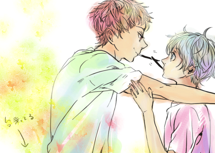 「じぶんのポッキーを食べさせたい赤黒 」|わたのイラスト