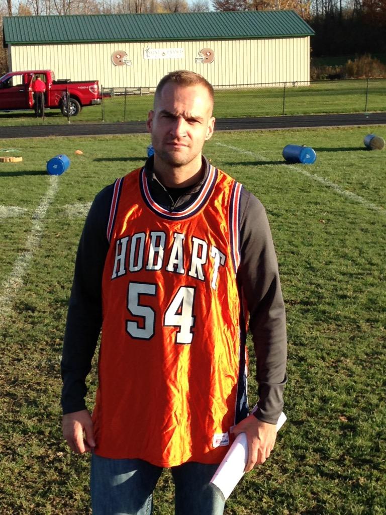 Haggs53's tweet photo. @HobartFootball @SLU_Football @Joey_G79 @SLUCoachPuck #paybacktime SLU ALUM paying for running his mouth! http://t.co/J97NTI11LR