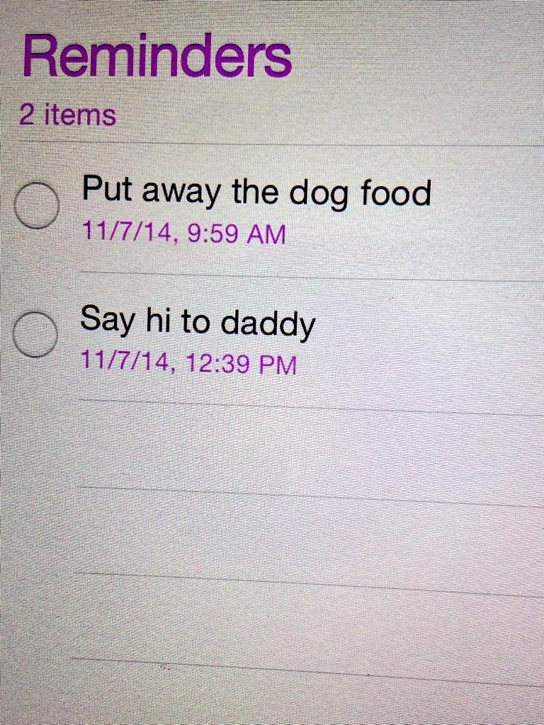 JordzElizabeth's tweet photo. Keaton set some reminders for himself on the iPad.. #SayHiToDaddy http://t.co/ETgJWgjgma