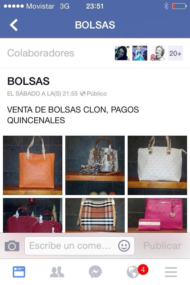 Bolsas clonadas