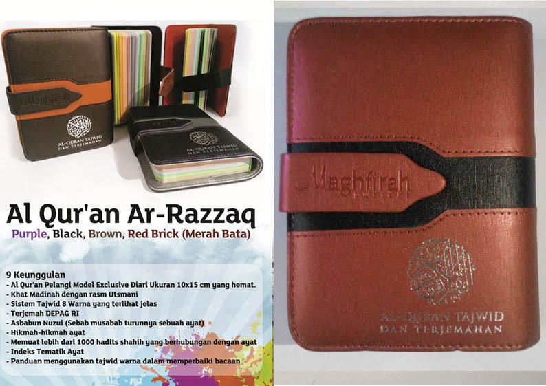 Qur'an Pelangi Tajwid AR-RAZZAQ MERAH BATA Hemat Rp 78.000,- (10x15cm) #9Keunggulan. SMS 087880151454