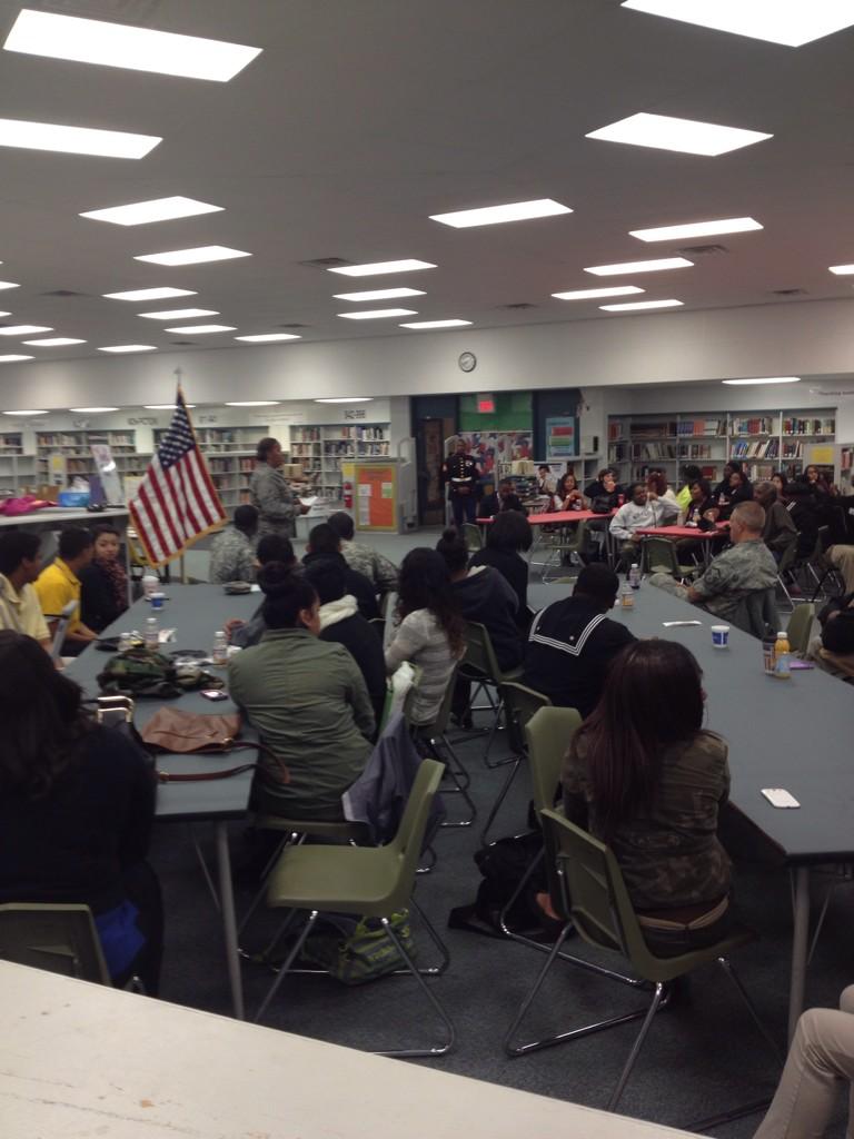 SRButler1's tweet photo. Celebrating veterans this morning at S.R. Butler High School! @HSVk12 #veteransday http://t.co/OxsuZtdSmD