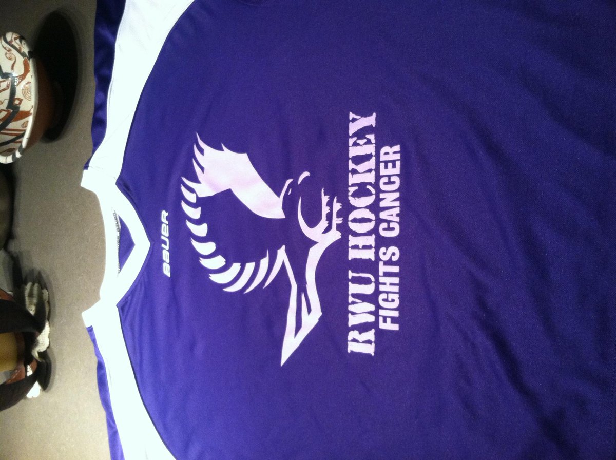 RWUFightsCancer's tweet photo. Here are the special jerseys the boys will be wearing. Get yourself to the rink for a great cause! Saturday at 6. http://t.co/tmPsi3WTvO