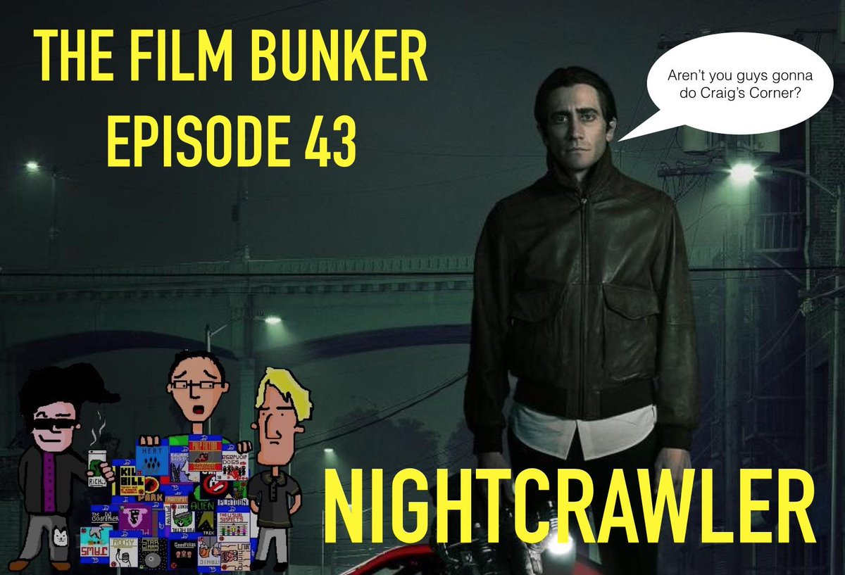 TheFilmBunker's tweet photo. Yes, Episode 43 is here now! We discuss Nightcrawler, TMNT and much much more!

http://t.co/Me987kjyY5 http://t.co/6m8AndhbjF