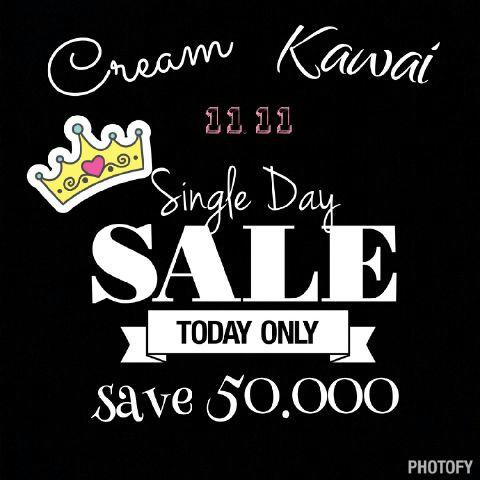 Rayakan DISCOUNT SINGLE DAY mu hanya di @creamkawai ! 11.11.2014 
Hub:087875217117 PIN:2b2ae479