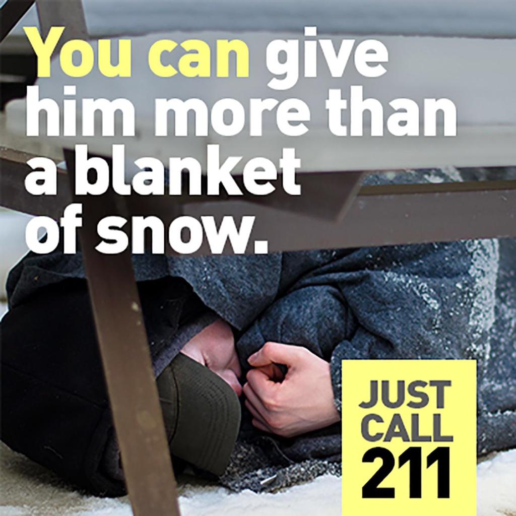 BissellCentre's tweet photo. It's cold—and dangerous—outside. #JustCall211 if you see a #homeless person in distress. RT! #YEG http://t.co/vWfeMpPGKD