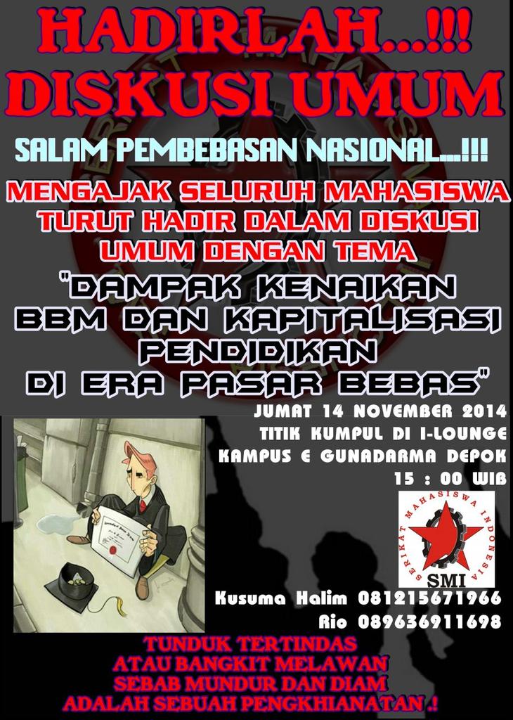 SMITrisakti's tweet photo. @semafhatma @hmtif_usakti @HMJDIVKeuangan @PMIITrisakti @BEMFISIPUI http://t.co/VNtdoGQt7n