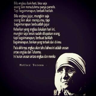 Kita akan sadar akan semua hal ini.
Intropeksi diri kita mungkin kita pernah melakukan kesalahan.