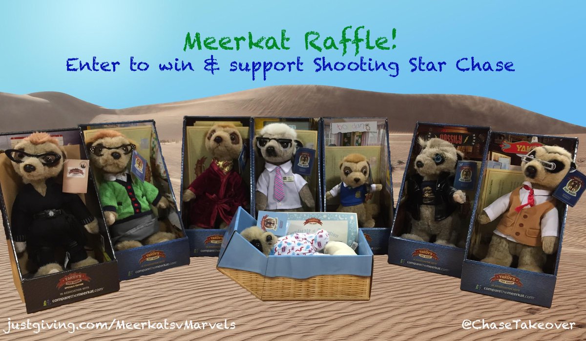 ChaseTakeover's tweet photo. PLEASE RT @Sergei_HeadofIT Enter our charity raffle to win any Meerkat &amp; support @SSChospices http://t.co/yOrTHOIVEl http://t.co/1LlwcEcb36