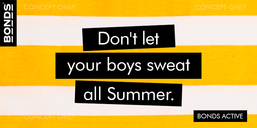 BLURBSMITH_'s tweet photo. #YourBoys: A concept ad by #BLURBSMITH for @BondsAus.  https://t.co/T1ReGu9Sku http://t.co/PSVnI46gVq