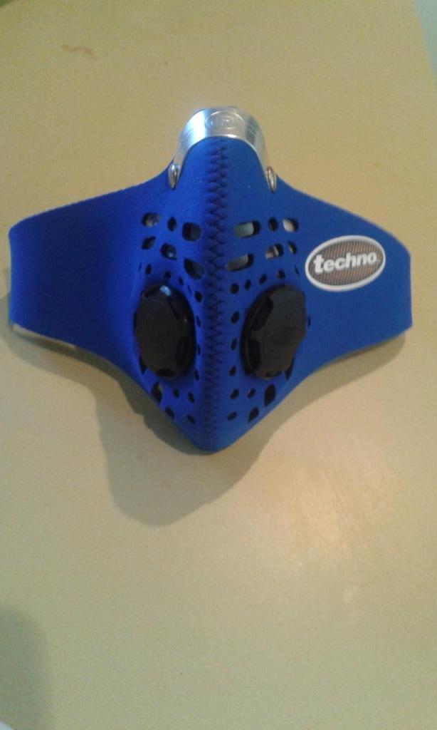 My new Hannibal Lecter pollution mask for riding. Bought online as they're out of fashion say bikeshop owners #imadag