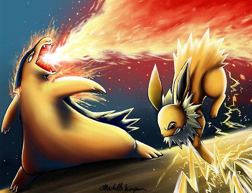 PokeTrends's tweet image. #PokéFaceOff 
RT for Typhlosion, and Fav for Jolteon.