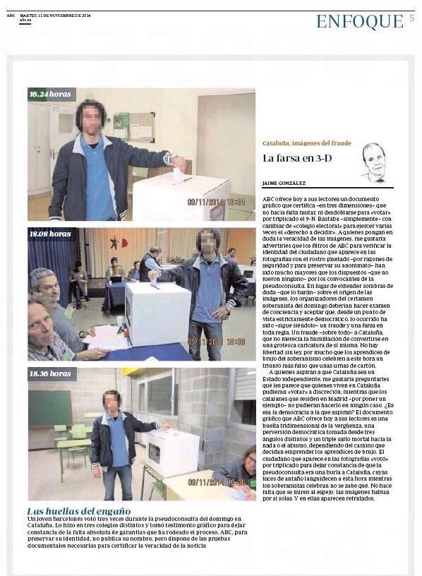 NicolauAlberto's tweet photo. .@aberguav: La farsa del 9N: Votos por triplicado. #Frau9N #Circ9N http://t.co/iDXqIwDCtd”