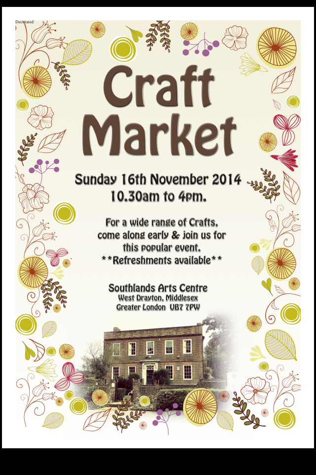 Craft Fair this Sunday at @SouthlandsArts - great for Christmas gifts! 10.30am - 4pm. <a href="/southlandslive/">SouthlandsLIVE</a> <a href="/Hillingdon/">Hillingdon Council</a>