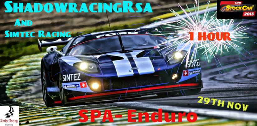 Simtec_Racing's tweet photo. Time for another awesome enduro event here @Simtec_Racing 
Track:SPA Francorchamps
Cars:GT Cars
Date:29 November 2014 http://t.co/rhoPcsprAf
