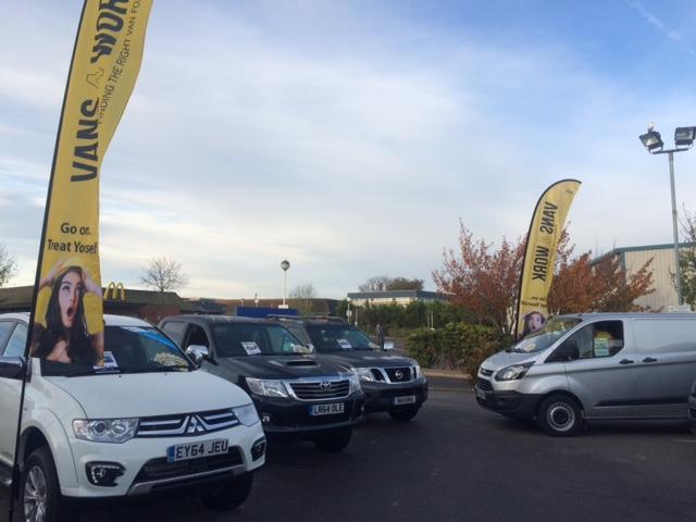 PlanetLeasing's tweet photo. All set up at Wickes in Rayleigh for today's event #leasing #new #vans #finance #planetleasing http://t.co/du7bldouVI