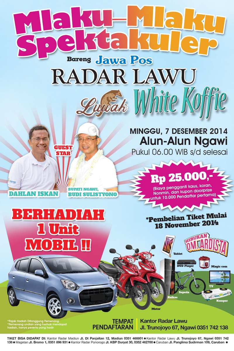 Berhadiah 1 Unit Mobil Kinyis-kinyis!!!! Mlaku-Mlaku Spektakuler bareng Jawa Pos Radar Lawu