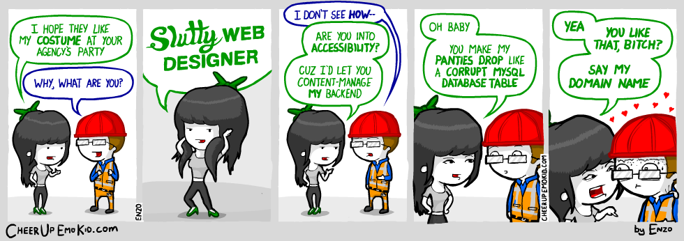 coderquotes's tweet image. Slutty Web Designer...