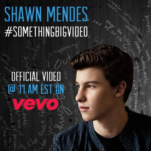 IslandRecords's tweet image. Today at 11am EST on @vevo, @ShawnMendes' #SomethingBigVideo comes out! We can't wait for you all to see it!