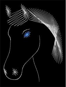 StringArtFun's tweet image. A horse head string art pattern has been added to the String Art Fun website. stringartfun.com/product.php/48/