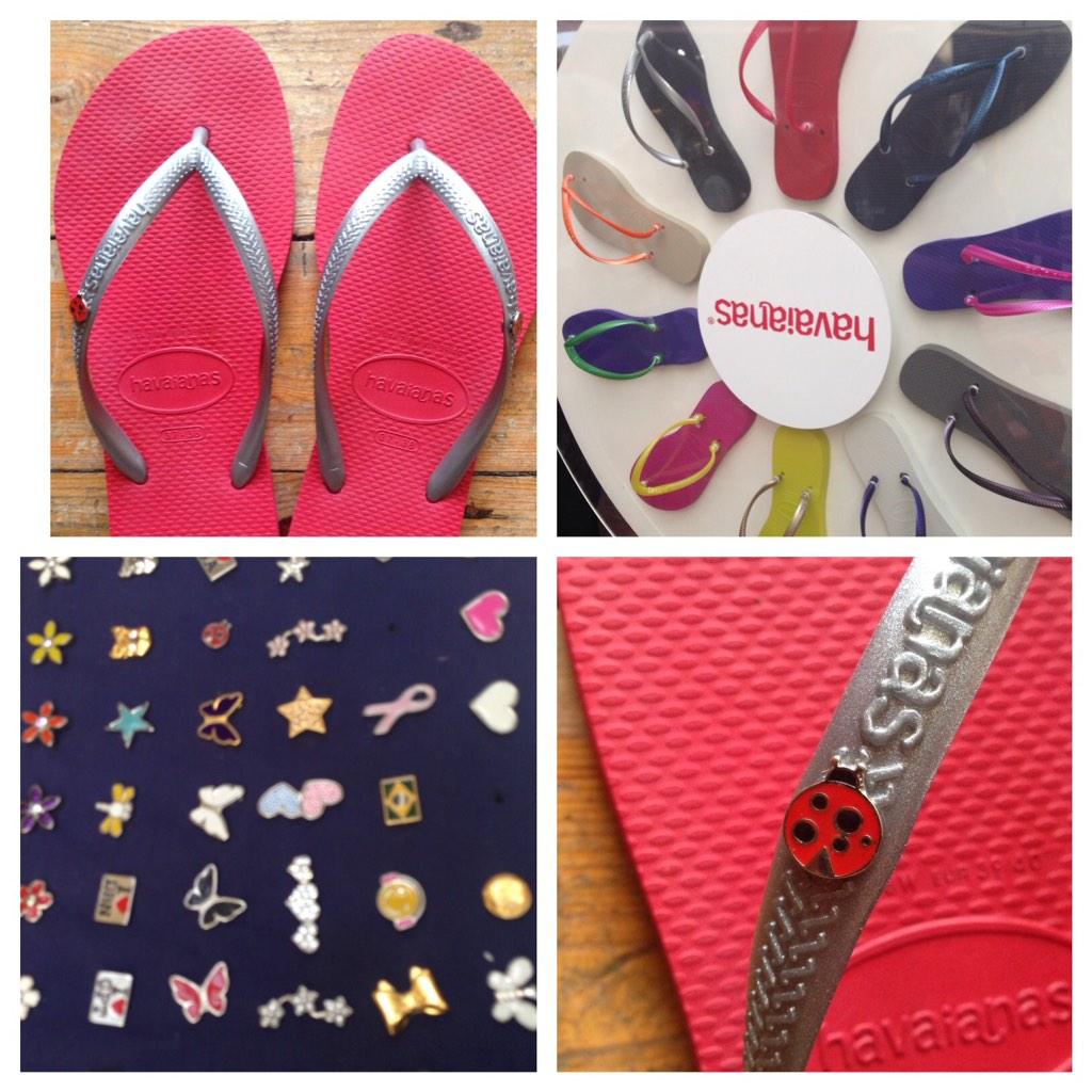 drizzleanddip's tweet photo. Custom made my Havaianas @VandAWaterfront and I'm thrilled #ladybug #red #MyHavis 🐞 http://t.co/95y4dy3LLG