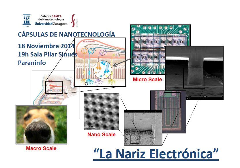 INA_Unizar's tweet photo. Próximo 18 de noviembre. Presentación cápsulas de Nanotecnologia: La nariz electrónica. 19h Paraninfo. Os esperamos! http://t.co/XaDS6A9ZWP