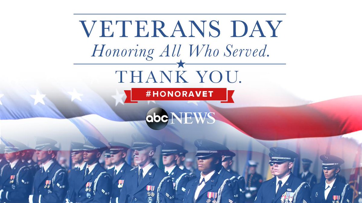 GMA's tweet image. On this Veterans Day, we say thank you to those who served. #HonorAVet