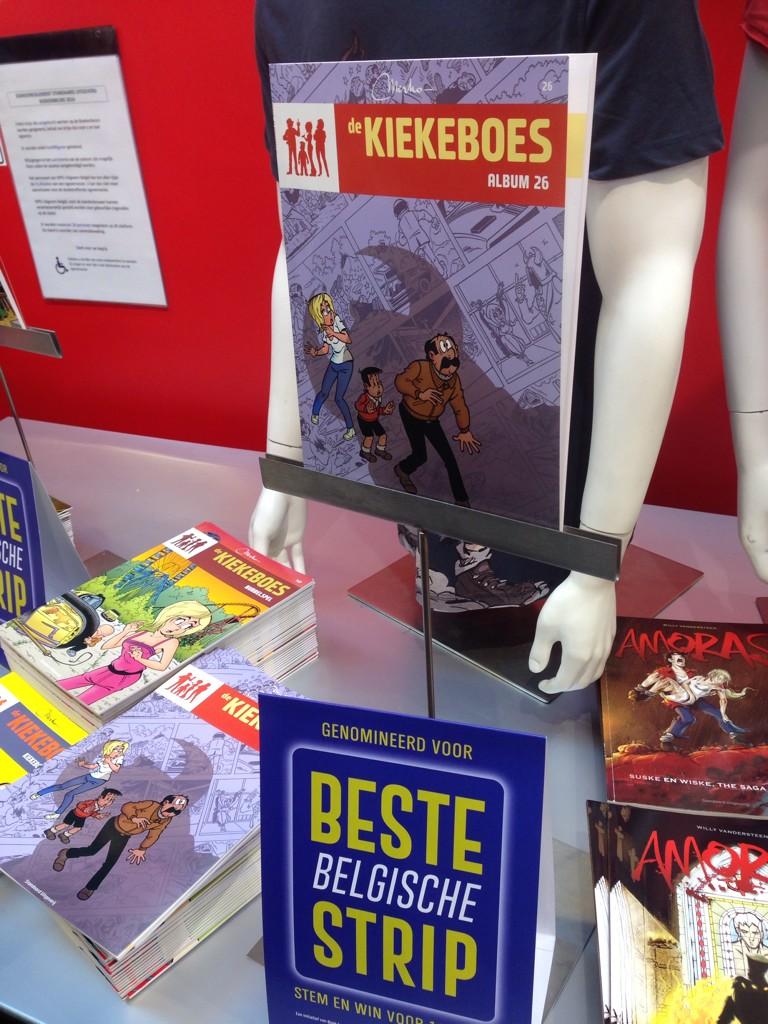 janssenliesbeth's tweet photo. FIER! #album26 @deKiekeboes verkozen tot Beste Belgische Strip & @suskeenwiske #dezwartemadam op nr 3! #stripsbkb14 http://t.co/6aRb6chXrG