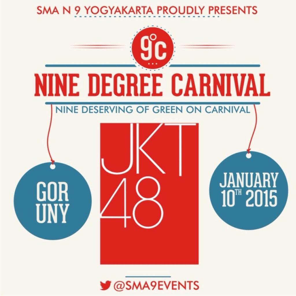 sma9events's tweet photo. SMA N 9 YK dengan bangga mempersembahkan 9°c, Nine Degree Carnival! http://t.co/5rVnFsdwDi