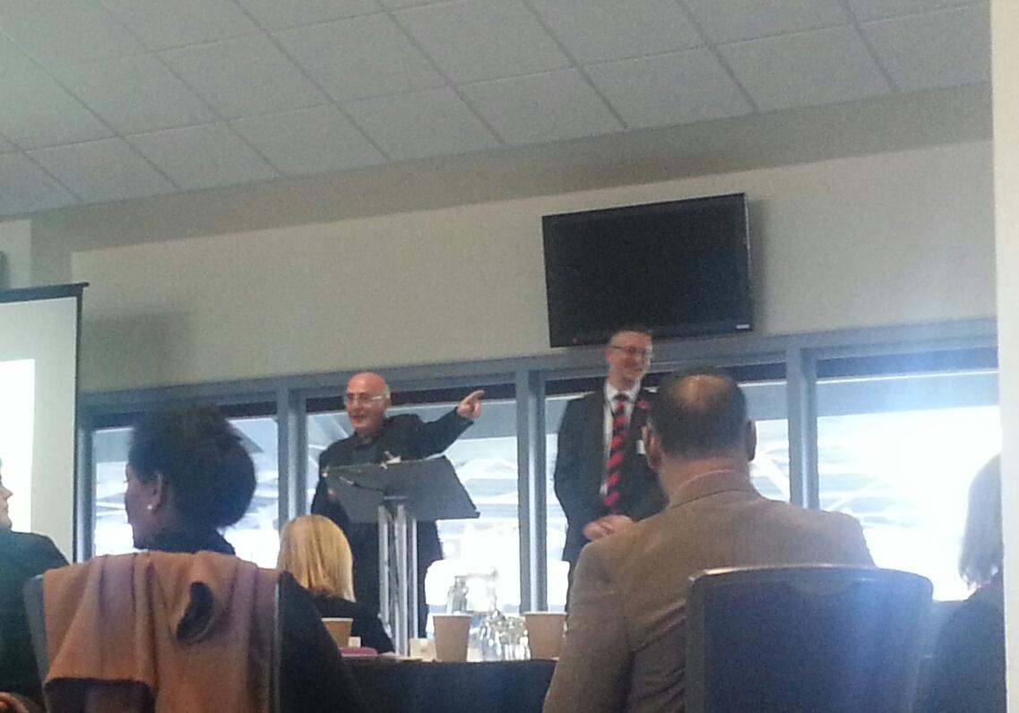 torfaensc's tweet photo. Dr Andrew Goodall and Stewart Greenwell at the #providersummit2014 http://t.co/GlF2PLo82f