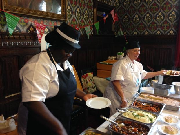 Our June and Pauline serving at <a href="/NACCCaterCare/">The NACC</a> PPP up lunch club at the House Of Commons today