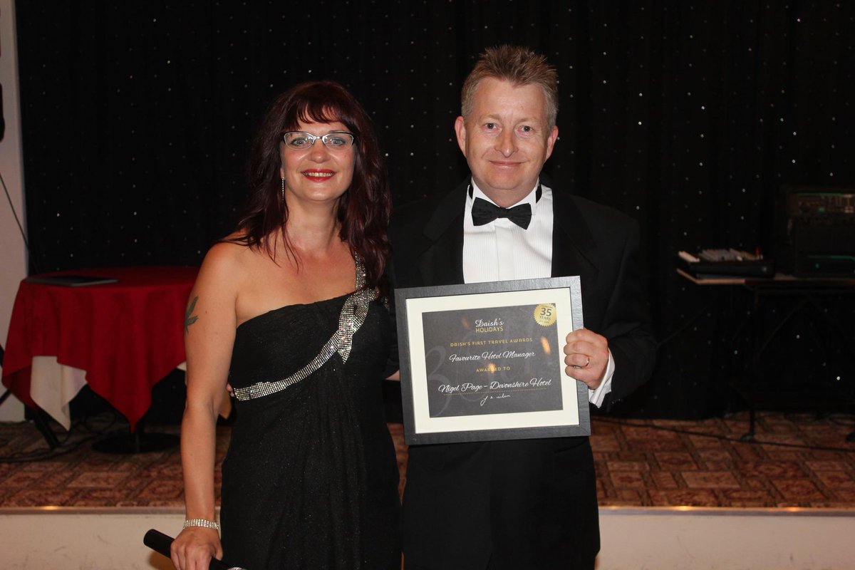 <a href="/daishs4groups/">Daish's Groups</a> &amp; Nigel Page, of the Devonshire Hotel receiving an award at our recent #grouptravel <a href="/Daishs_Holidays/">Daish's Holidays</a>