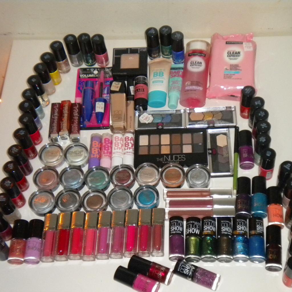 <a href="/Maybelline/">Maybelline New York</a> my whole collection♡♥♡ #maybelline #makeup #collection great products ♡♥♡