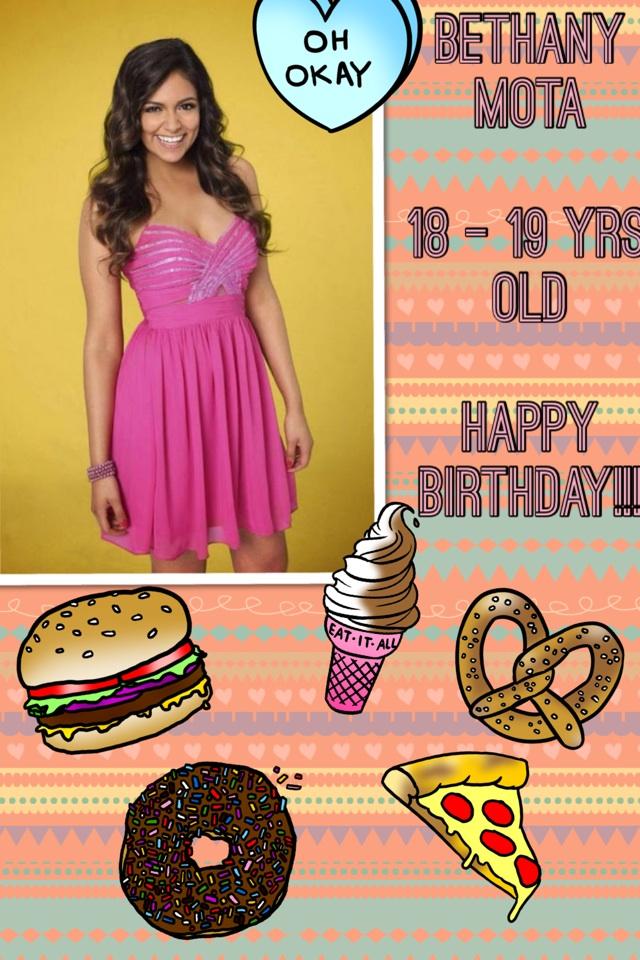 Bethany Mota

18 - 19 yrs old

Happy birthday!!!  