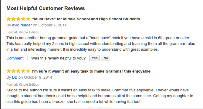 GuideToGrammar's tweet image. Thanks to our Amazon Reviewers for their wonderful praise! #thankful