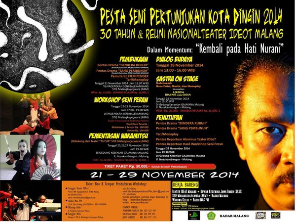 bagusgaz's tweet photo. Pesta Seni Pertunjukan Kota Dingin 2014 http://t.co/mhUhUSRQt4 via @acaraapa_com http://t.co/hUSvSsm5wM