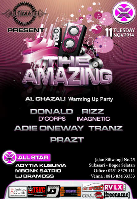 Ecko2401's tweet photo. Tonight " THE AMAZING" ULTIMATE PROUDLY PRESENT &amp; X-ONE CLUB BOGOR....See U at the dance floor.....whoop whoop http://t.co/8g0QGzOrZ3
