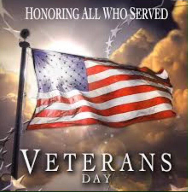 Happy Veterans Day to the brave men and women of the United States Armed Forces.