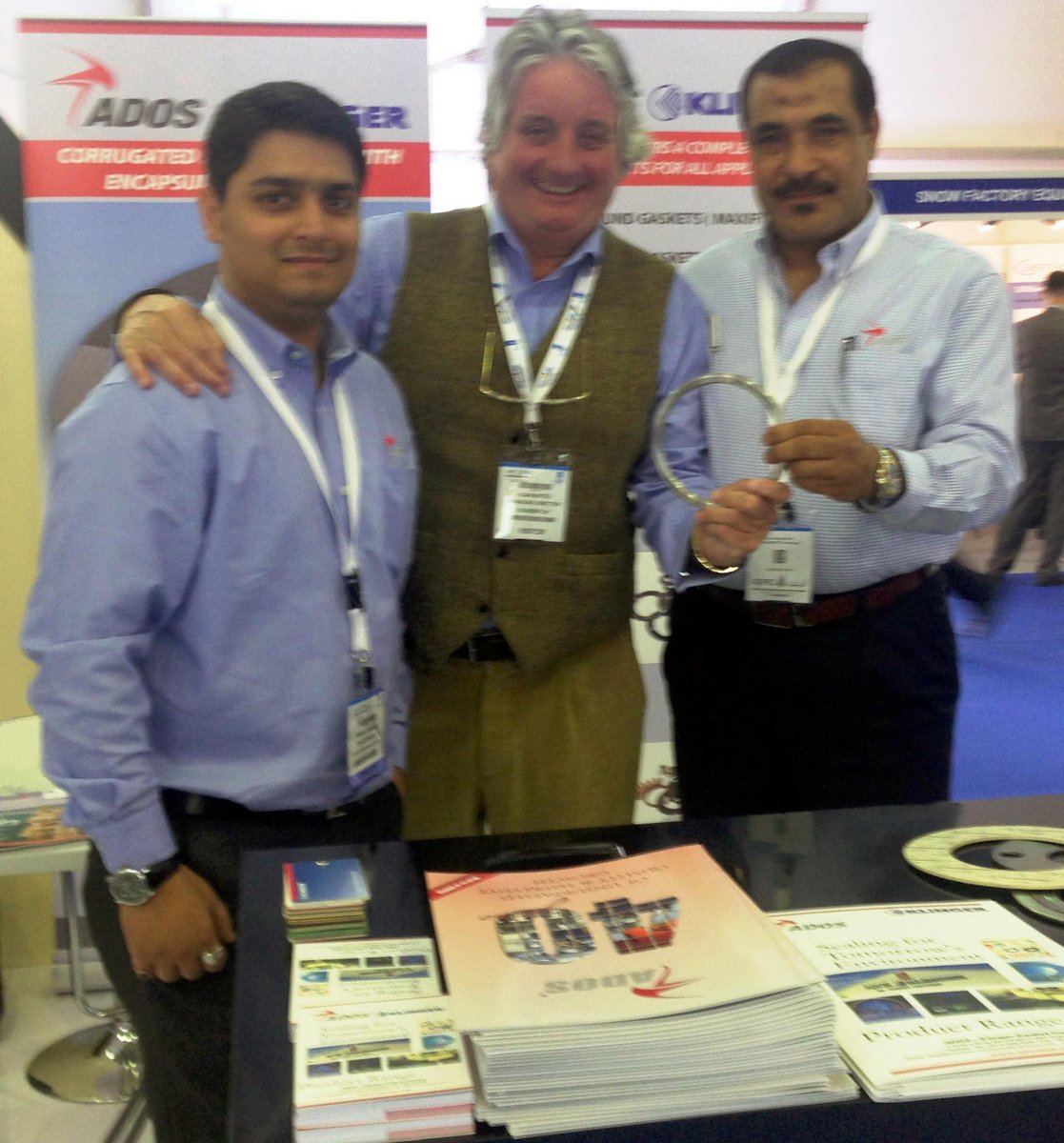 Klinger_Ltd's tweet photo. Alan Bates (Managing Director) showcases Klinger UK's latest products at #ADIPEC exhibition.  http://t.co/FZYgXbTe1R http://t.co/pFHXtWGUHD