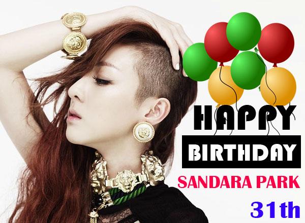 Happy Birthday Sandara park :* 
