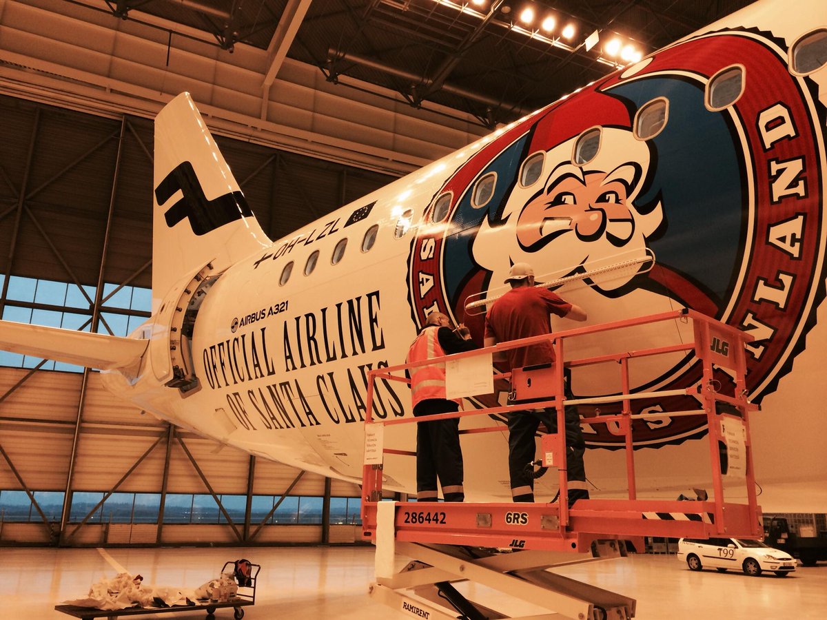 Looking good, gentlemen! Almost ready to take on board lots of precious cargo (i.e. toys) #officialairlineofsanta