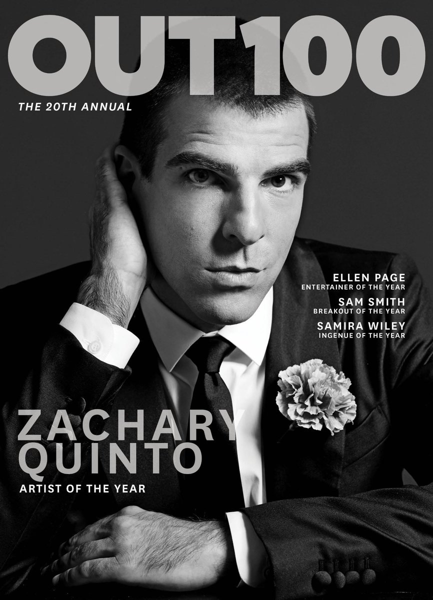 sllambe's tweet photo. .@samsmithworld @EllenPage @ZacharyQuinto and @samirawiley cover this year's #Out100 http://t.co/7cVaO8iOE5 http://t.co/ZqXXqfFaoK